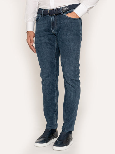 Blugi Modern Casual Barbati Albastru Pal Slim Fit BMan320 (4)