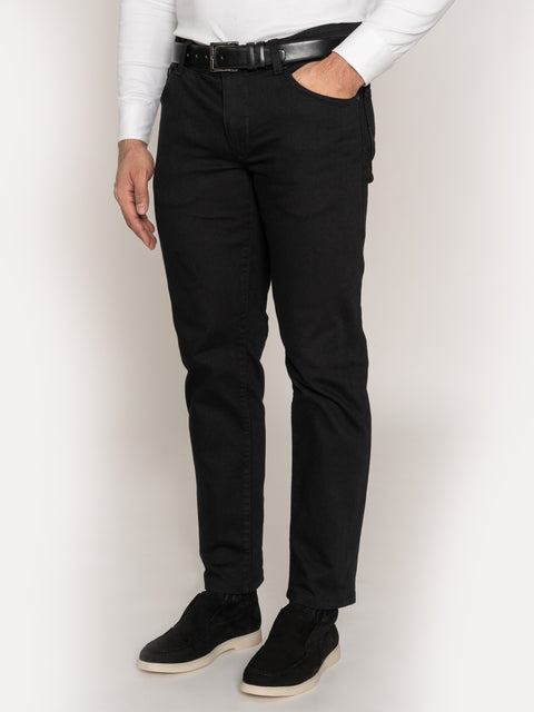 Blugi Negri Barbati Croiala Regular FIt BMan313 (1)