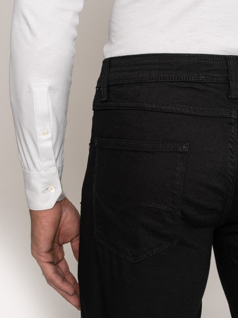 Blugi Negri Barbati Croiala Regular FIt BMan313 (5)