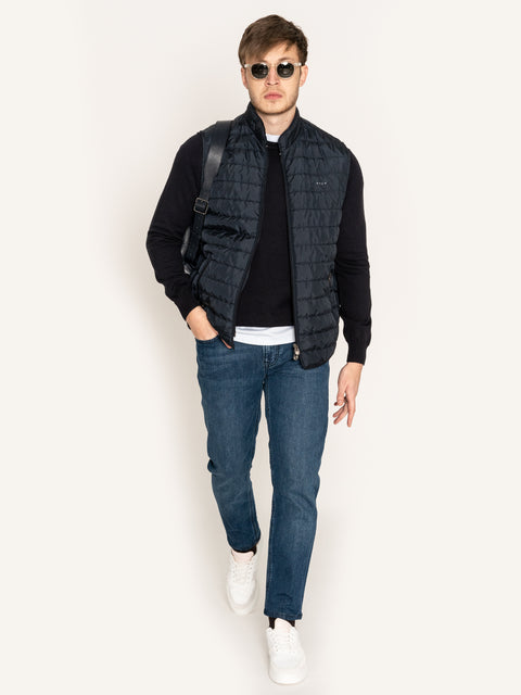 Pulover Casual Barbati Bleumarin 100% Bumbac Natural BMan604 (8)