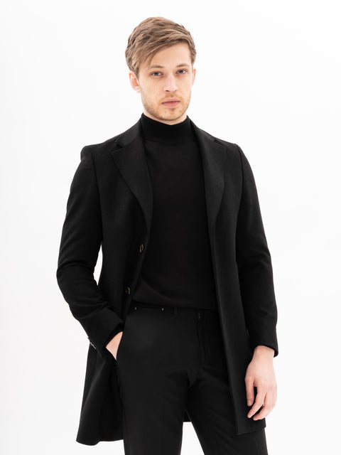 Pulover 100% Bumbac Negru Barbati Tip Semi-Helanca BMan621 (6)
