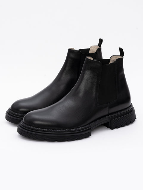 Ghete Negre Barbati Modern Casual 100% Piele Naturala Design Zorlu BMan145 (5)