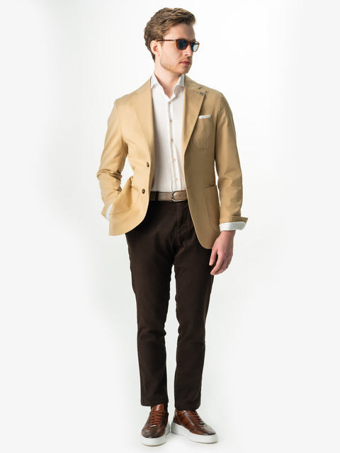 Sacou Office Bej Barbati Din 100% Bumbac Premium Bella BMan429 (3)