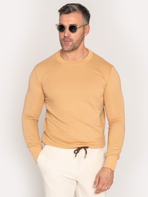 Pulover Casual Barbati Bej 100% Bumbac Natural BMan527 (1)