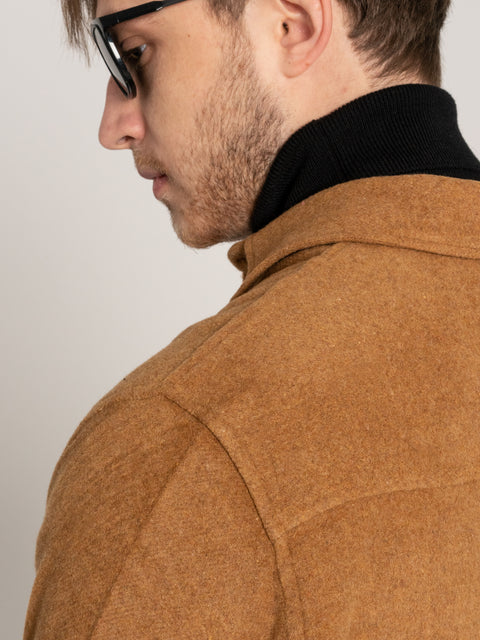 Camasa Casual Barbati Tip Jacheta Overshirt Maro Tobacco Sezon Toamna Iarna BMan882 (6)
