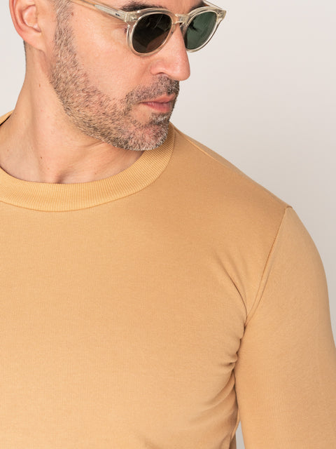 Pulover Casual Barbati Bej 100% Bumbac Natural BMan527 (5)