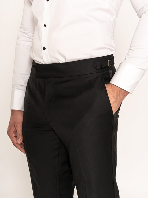 Ținută Mire Ceremonie Smoking Crem Perla Shawl 100% Vitale Barberis Bman2294 (5)