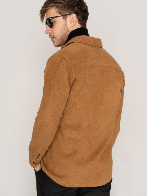 Camasa Casual Barbati Tip Jacheta Overshirt Maro Tobacco Sezon Toamna Iarna BMan882 (7)