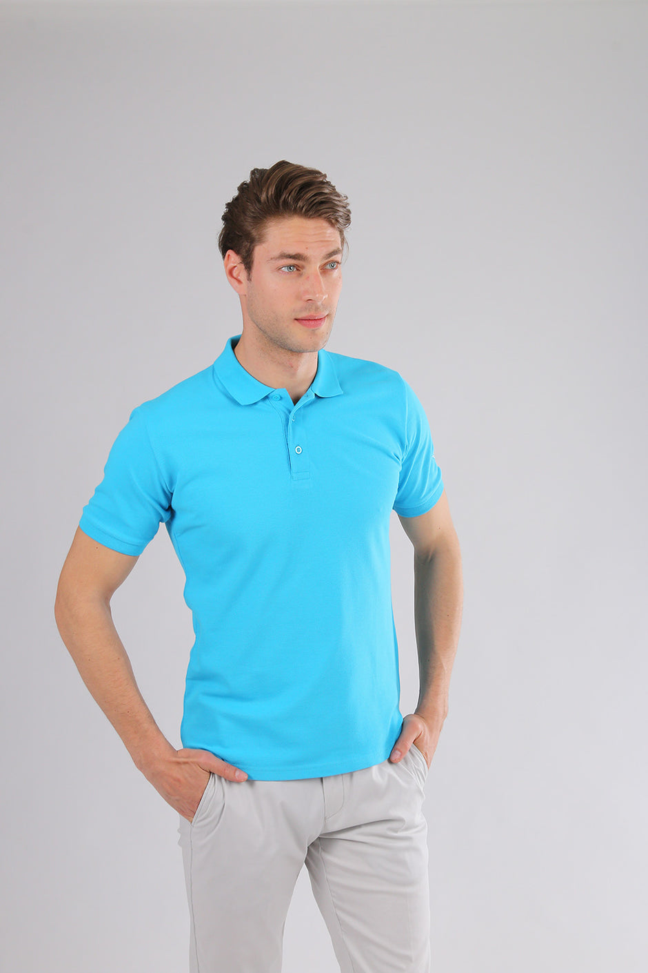 Tricou Polo Turcoaz - BMan264 (4)