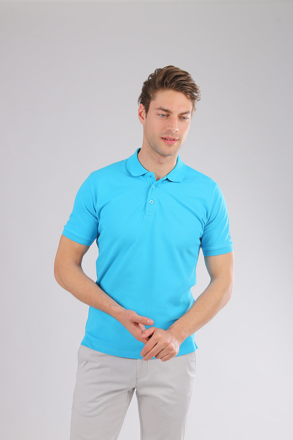 Tricou Polo Turcoaz - BMan264 (3)