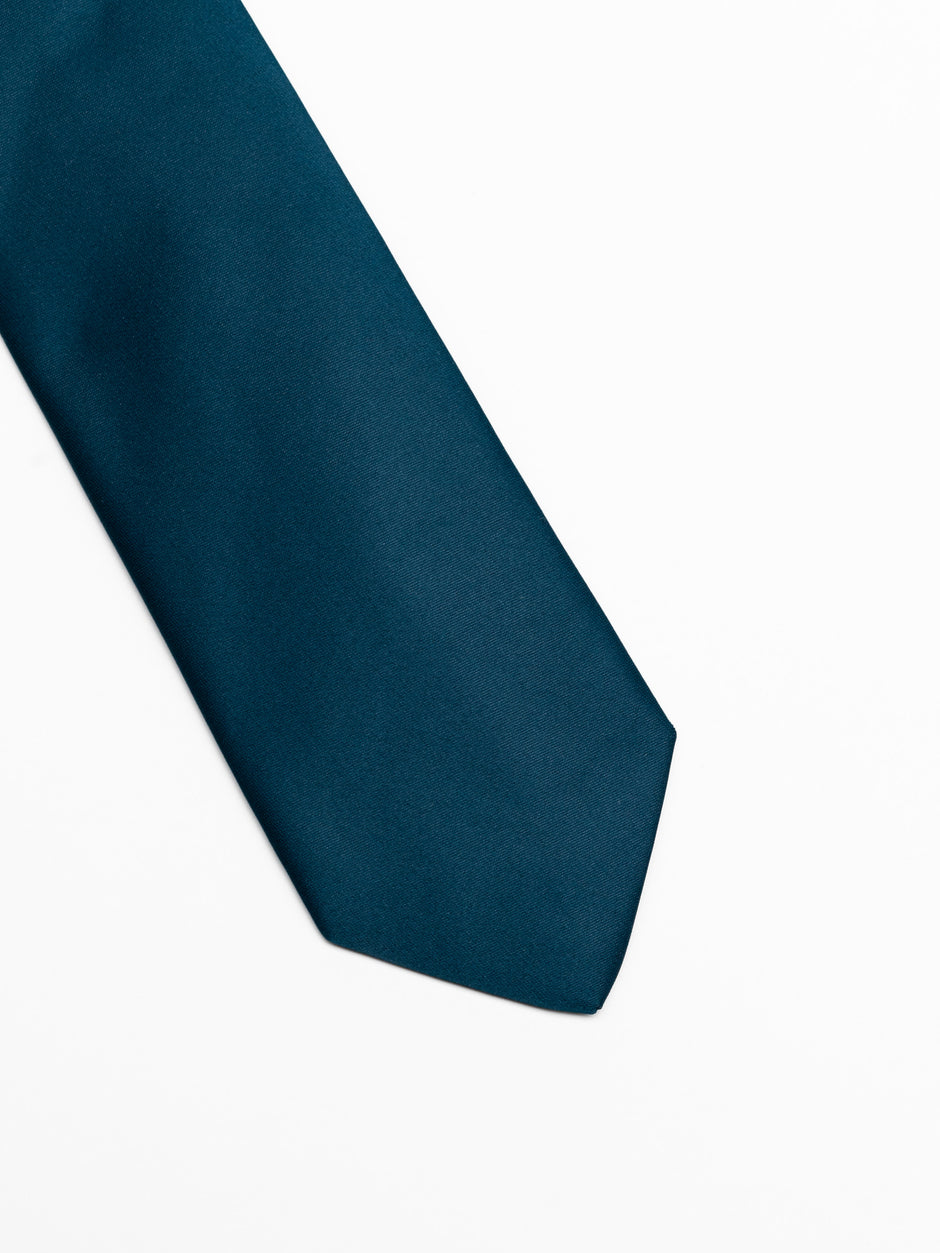 Cravata Barbati Eleganta Simpla Albastru Petrol BMan910 (2)