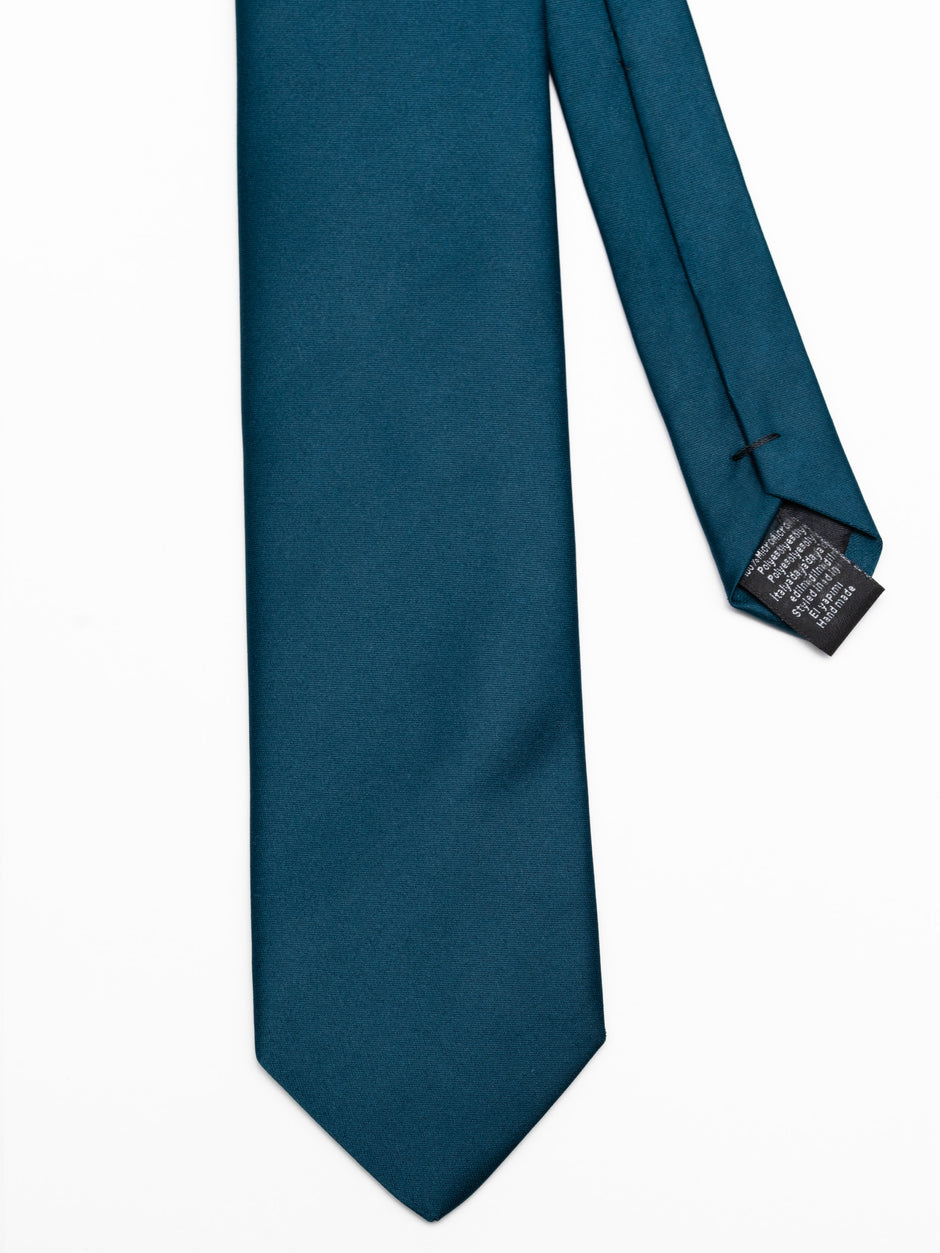 Cravata Barbati Eleganta Simpla Albastru Petrol BMan910 (4)