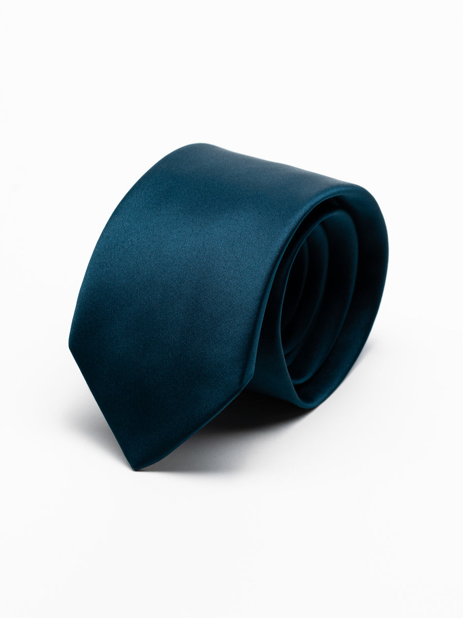 Cravata Barbati Eleganta Simpla Albastru Petrol BMan910 (1)