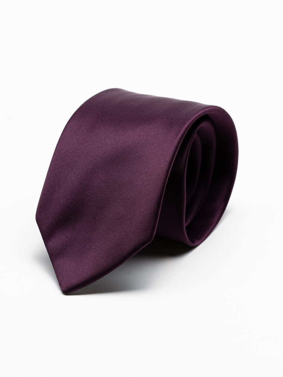 Cravata Barbati Eleganta Simpla Mov Inchis BMan910 (1)