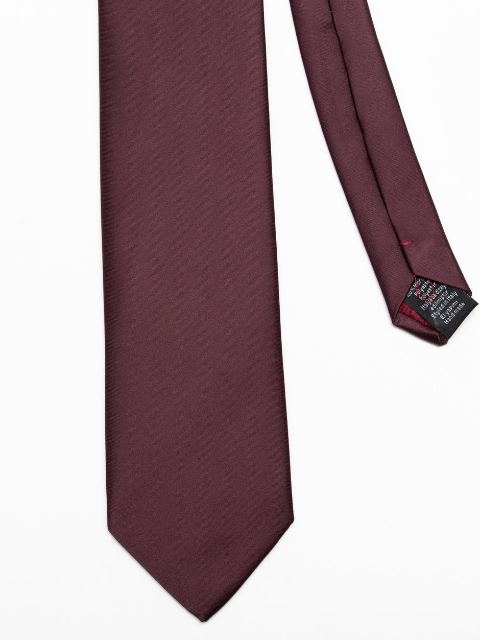Cravata Barbati Eleganta Simpla Rosu Bordo BMan910 (2)