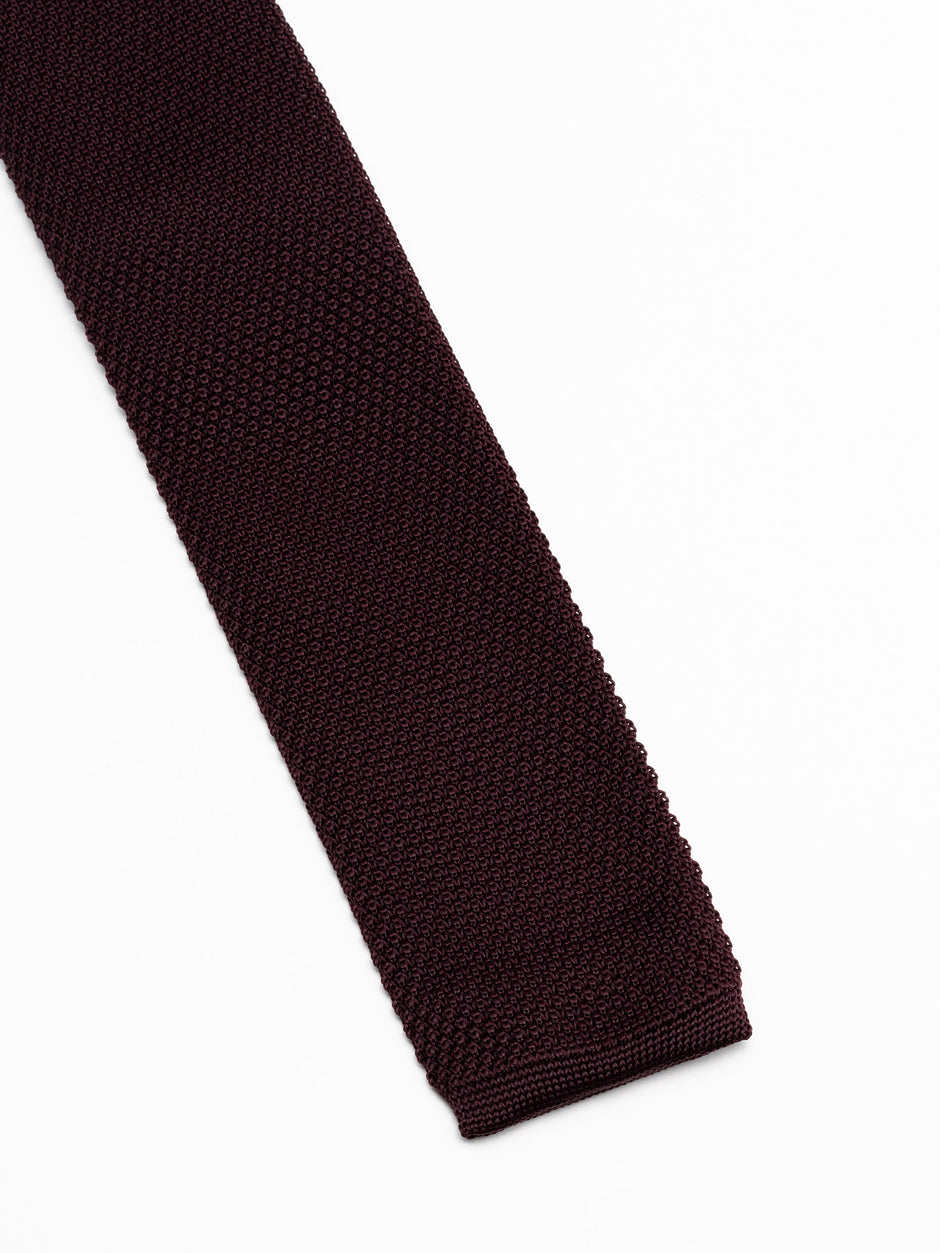 Cravata Barbati Rosu Bordo Tricotata Imprimeu Oxford BMan890 (2)