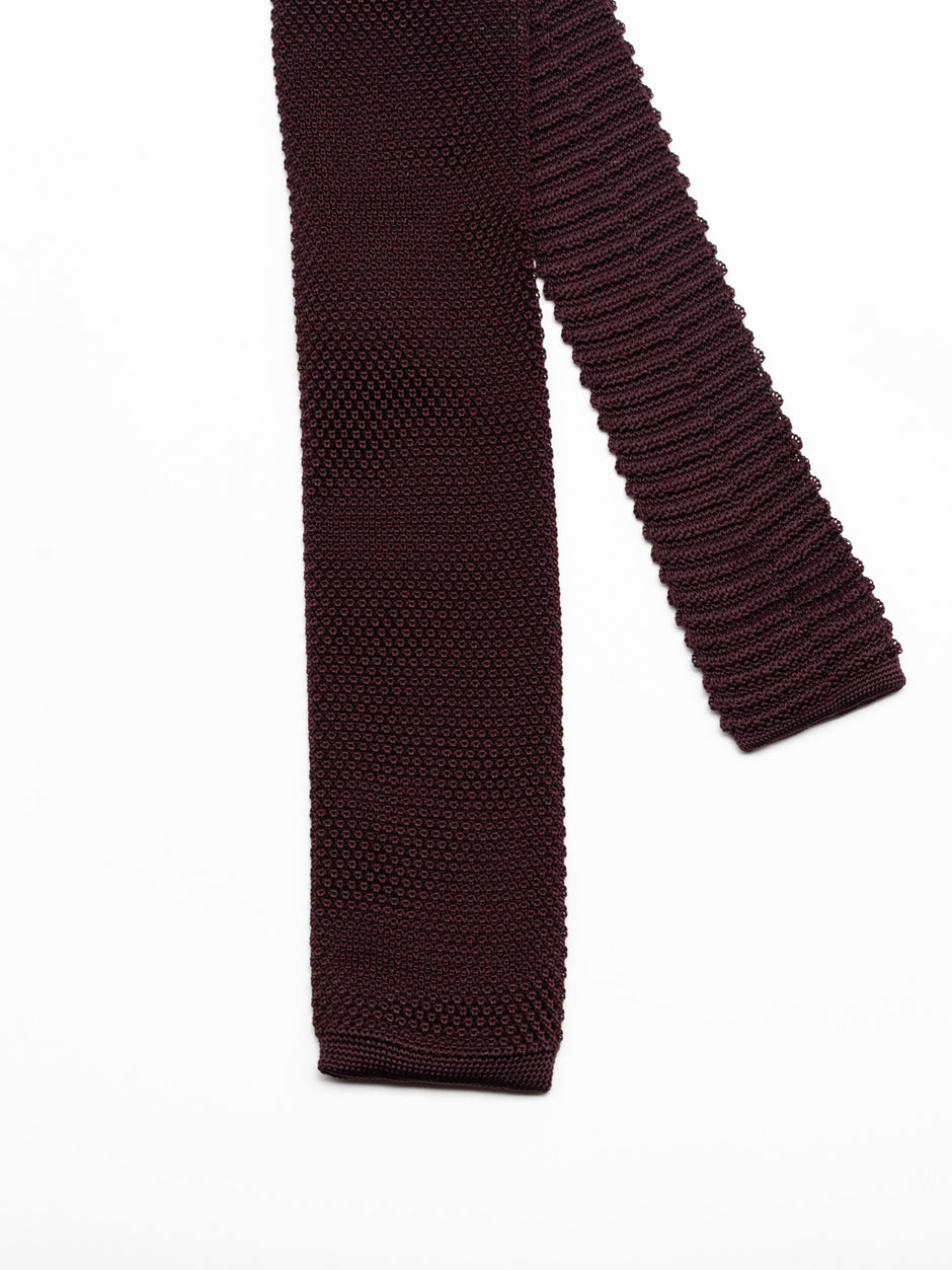 Cravata Barbati Rosu Bordo Tricotata Imprimeu Oxford BMan890 (3)