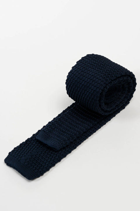Cravata Barbati Bleumarin Tricotata Imprimeu Oxford BMan890 (2)