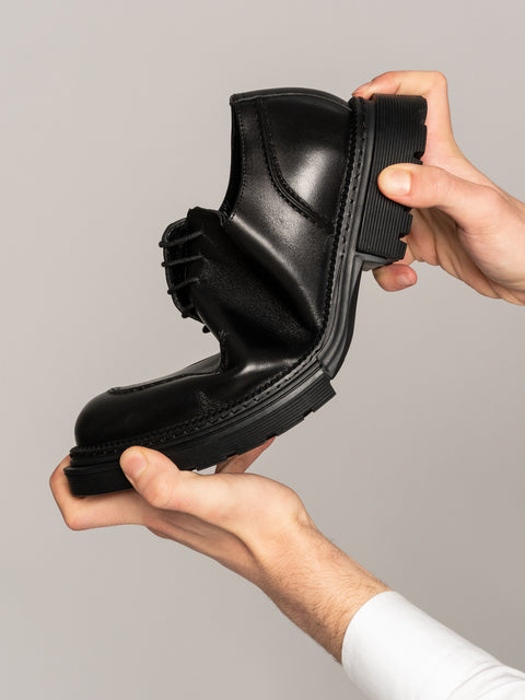Pantofi Negri Barbati Eleganti & Modern Casual 100% Piele Naturala Design Zorlu BMan0392 (3)