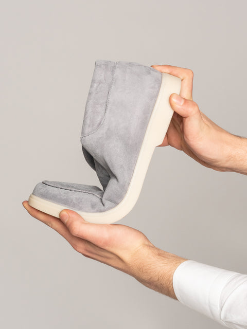 Semighete Barbati Primavara Gri Sky Model Chukka 100% Piele Nubuc BMan141 (2)