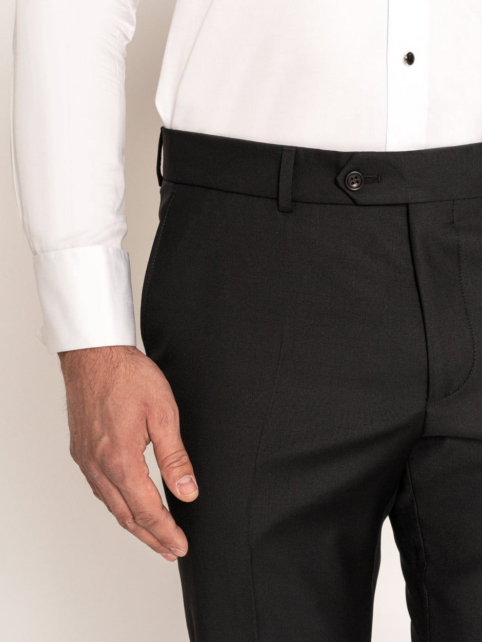 Tinuta Nas & Mire Ceremonie Negru Smoking Formal 100% Lana Vitale Barberis Bman016 (5)