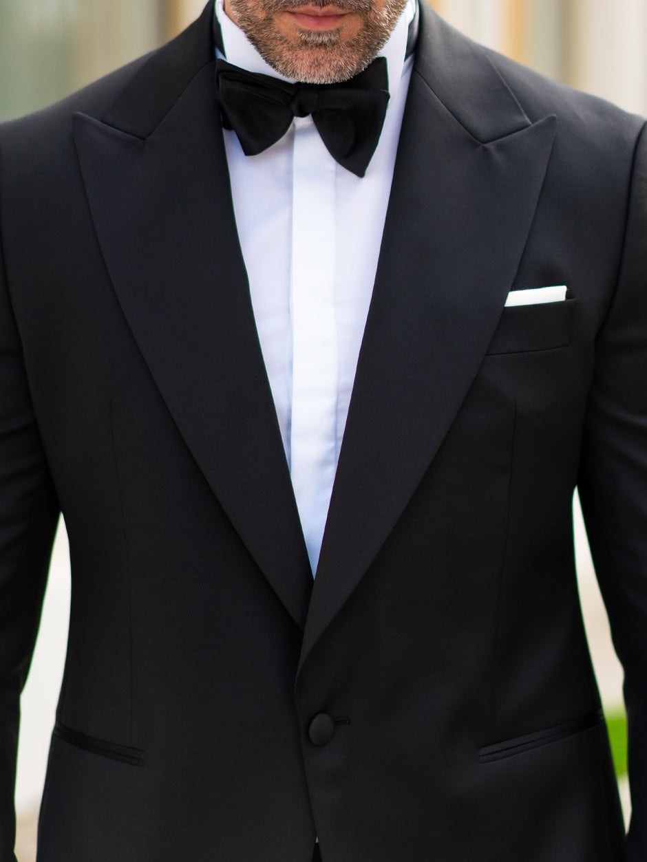 Mire Smoking Barbati Negru Formal Stofa Santo Bman004 (4)
